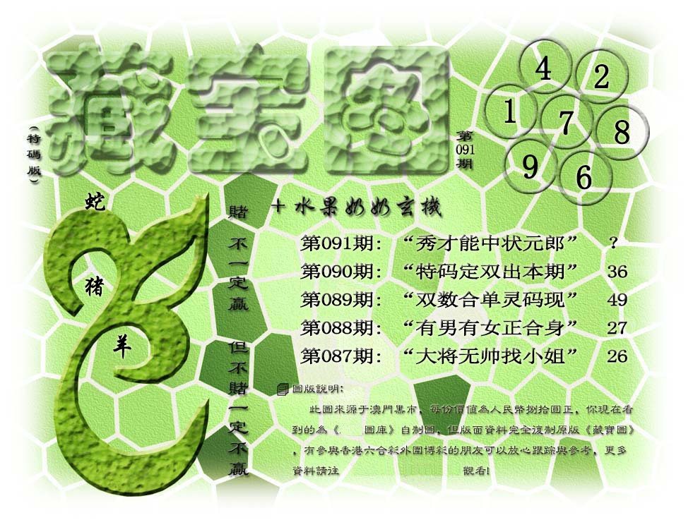 091期(水果奶奶藏宝图)正版[图]